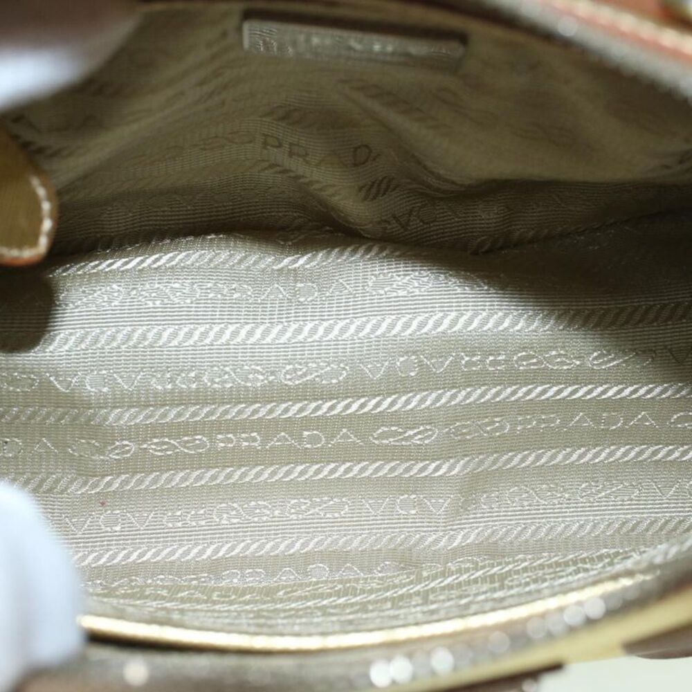 Prada Promenade Bag Saffiano Leather Gold Leather Handbag (Pre-Owned) - Picture 5 of 16